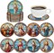 Jesus Diamond Art Coasters – 8-Piece DIY Christian Glass Diamond Painting Kits